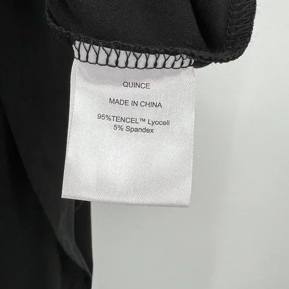 Quince Women’s Black Tencel Jersey Fit & Flare Dress sz XS NWT Sleeveless Midi - Picture 3 of 5